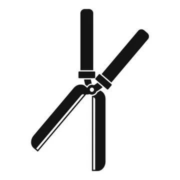 Farm scissors icon, simple style Stock Illustration