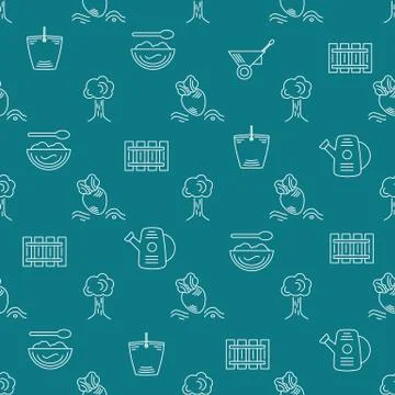 Farm seamless pattern Stock Illustration