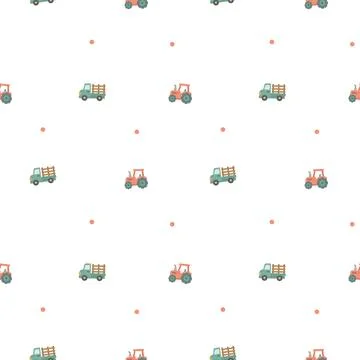 Farm seamless pattern set Ilustração Stock