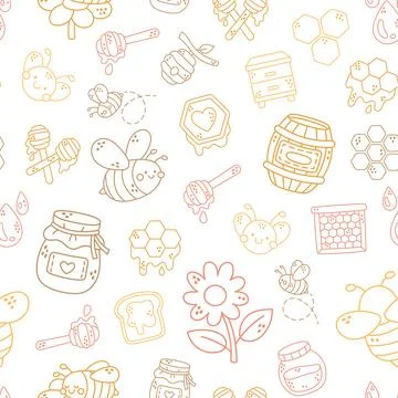 Farm seamless pattern set Stockillustratie