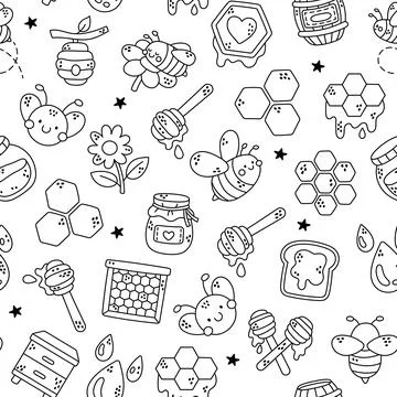Farm seamless pattern set Stock Illustration