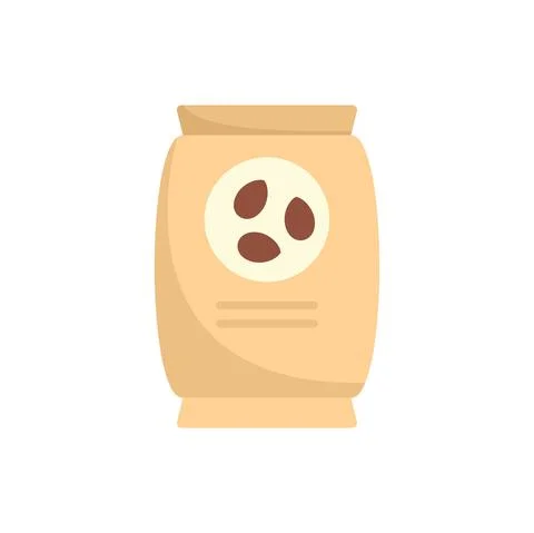 Farm seed pack icon flat isolated vector Stock Illustration