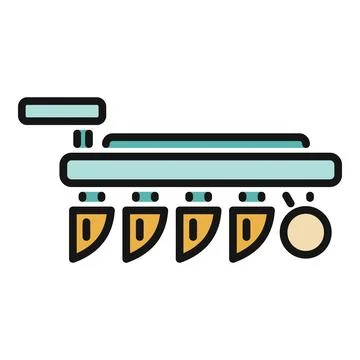 Farm seeder planting machine vector icon concept Illustrazione stock