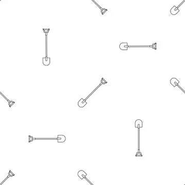 Farm shovel pattern seamless vector Stock Illustration