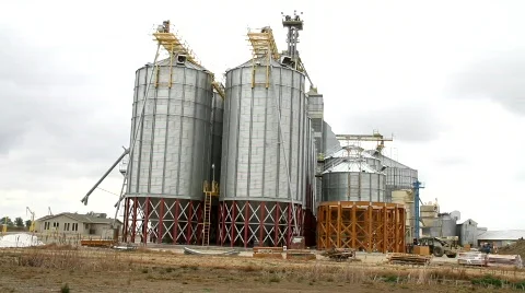 Farm Silos Stock Footage 711606