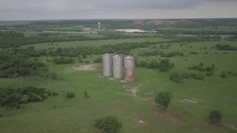 Farm silos Stock Footage 77706163
