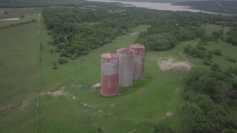Farm silos Stock Footage 77706395