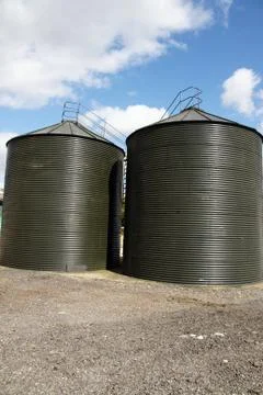 Farm silos Foto stock
