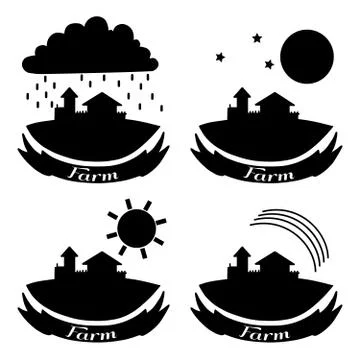 Farm sketch set Stock-Illustration