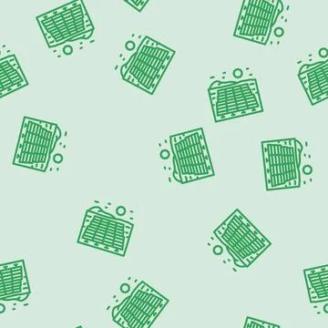 Farm solar panel line vector seamless pattern Illustrazione stock