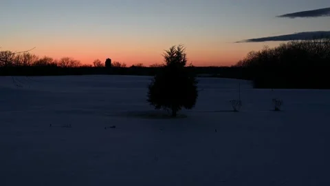 Farm sunset Stock Footage 169733302