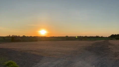 Farm at Sunset Stock Footage 252150631