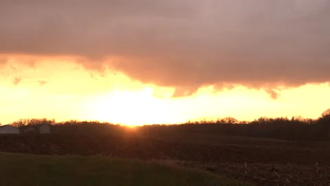 Farm Sunset Stock Footage 335654390