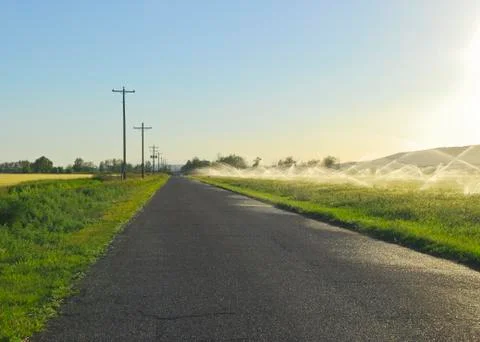 Farm sunset Stock-Fotos