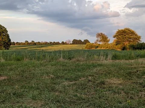 Farm sunset Stock Photos