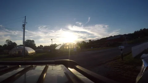 Farm Sunset Timelapse Stock Footage 130371937