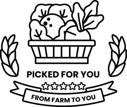 Farm to table restaurant that features a basket of vegetables イラスト素材