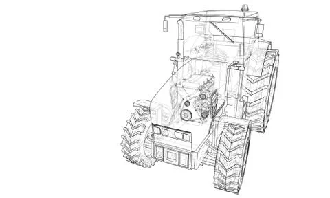 Farm Tractor Concept Stock Illustration