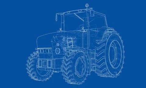 Farm Tractor Concept Illustration