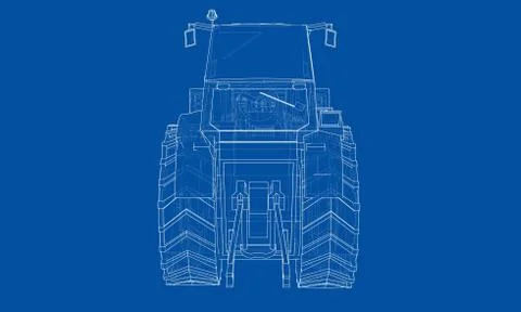 Farm Tractor Concept Illustrazione stock
