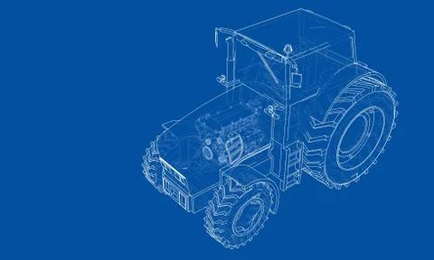 Farm Tractor Concept Stock Illustration
