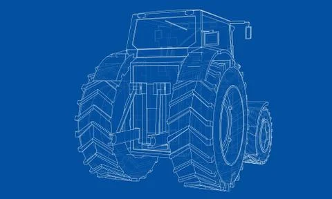 Farm Tractor Concept Stock Illustration