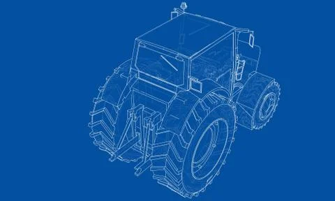 Farm Tractor Concept Stock Illustration