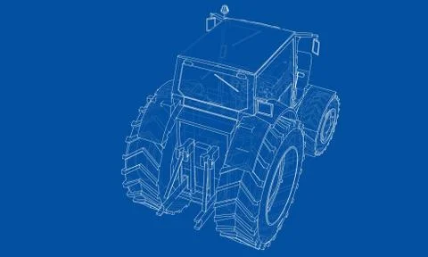 Farm Tractor Concept Stock Illustration