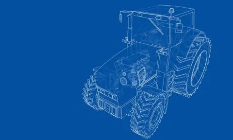 Farm Tractor Concept Stock Illustration