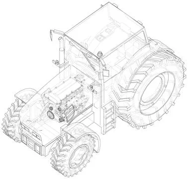 Farm Tractor Concept Stock Illustration