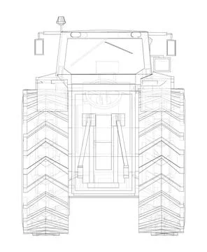 Farm Tractor Concept Stock Illustration