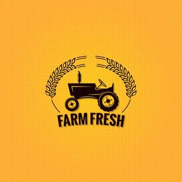 Farm tractor design background Stock Illustration