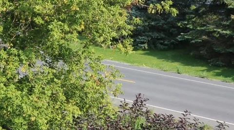 Farm tractor drives by Stock Footage 8769466