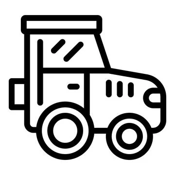 Farm tractor icon outline vector. Garden market Stock Illustration