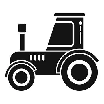 Farm tractor icon simple vector. Village farming Stock Illustration