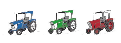 Farm tractor Illustrazione stock
