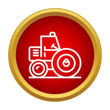 Farm tractor machinery icon vector illustration farming Stock Illustration