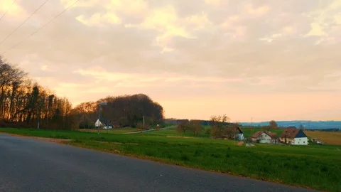 Farm Tractor Passing By Stock Footage 105753431