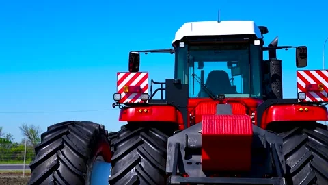 Farm Tractor Ready for Work Stock Footage 340896237