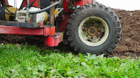 Farm Tractor wheel close up 스톡 동영상 43249670