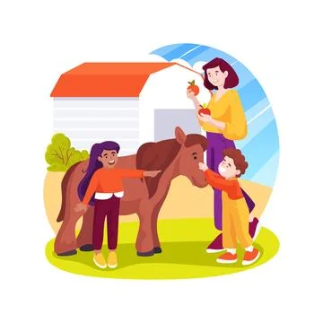 Farm trip isolated cartoon vector illustration. Ilustración de archivo