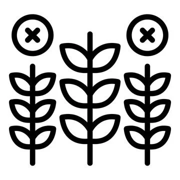 Farm wheat icon outline vector. Gluten free Illustrazione stock