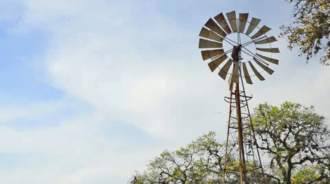 Farm Windmill Vídeo Stock 24791233