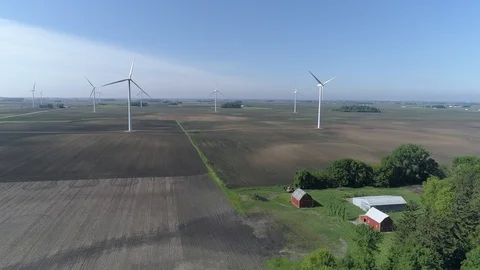 Farm-to-Windmill Stock Footage 90467561