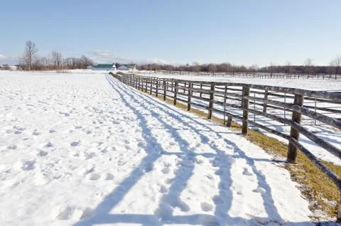 Farm in winter Stock Photos