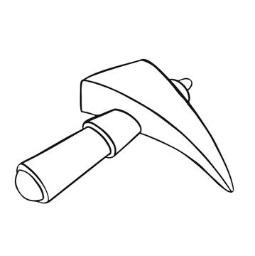 Farm work tool pickaxe freehand illustration vector Stock Illustration