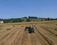 Farmer Baling Hay 2 SD Footage