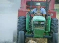 Farmer Baling Hay Footage