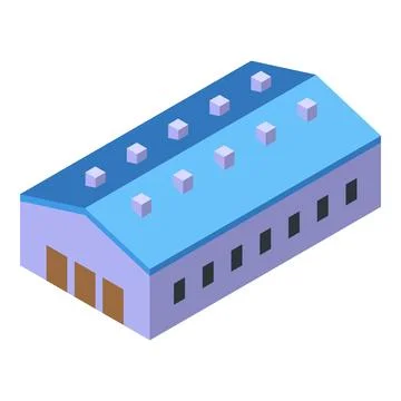 Farmer building icon isometric vector. Pig farm garden Ilustración de archivo