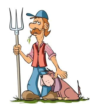 Farmer Cartoon Stock Illustration